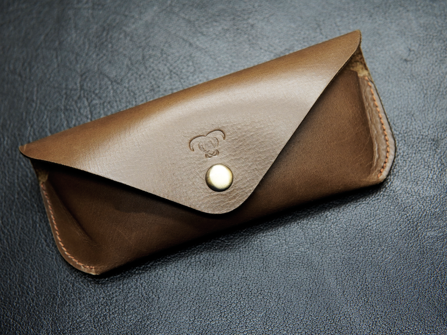 Brown leather glasses case box cover for protection of both men ad women glasses