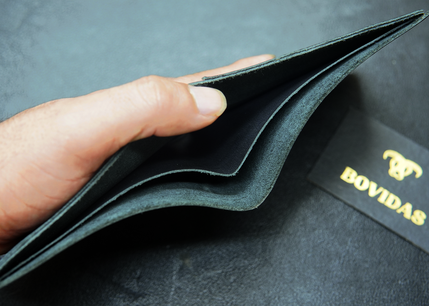 Luxury handmade leather wallet with minimalist design and high functionality