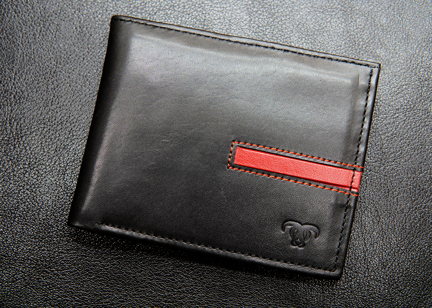 Modern and stylish black leather wallet with extra storage space