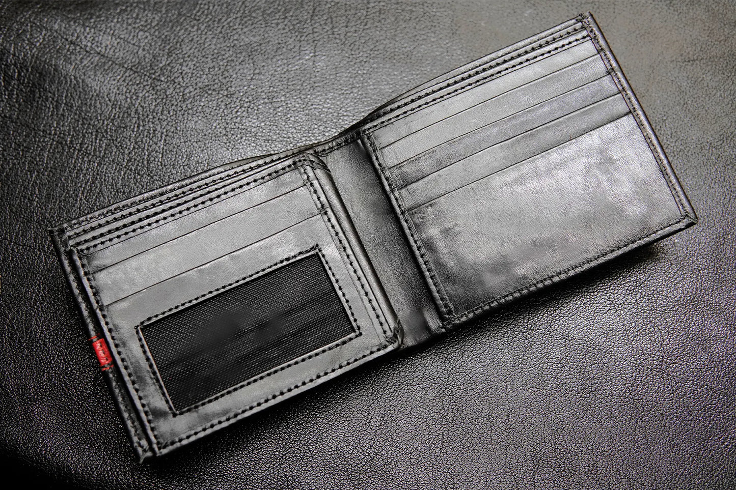 Black leather wallet