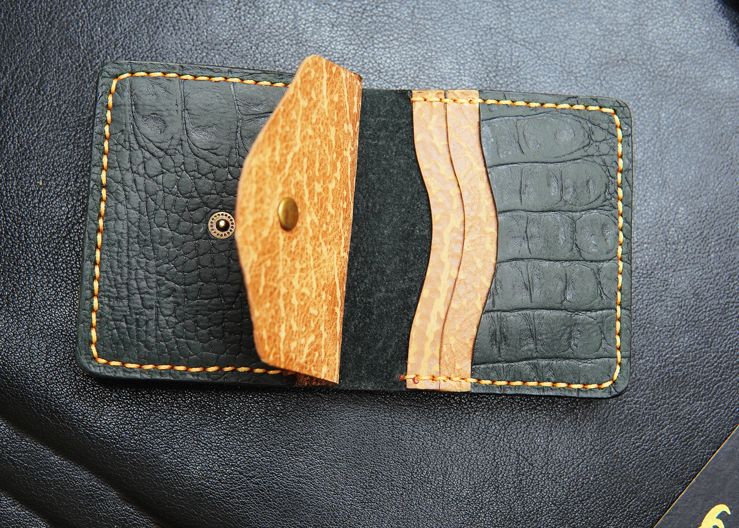 Classic brown leather wallet with a rugged crunch texture, ideal for men seeking style and functionality.