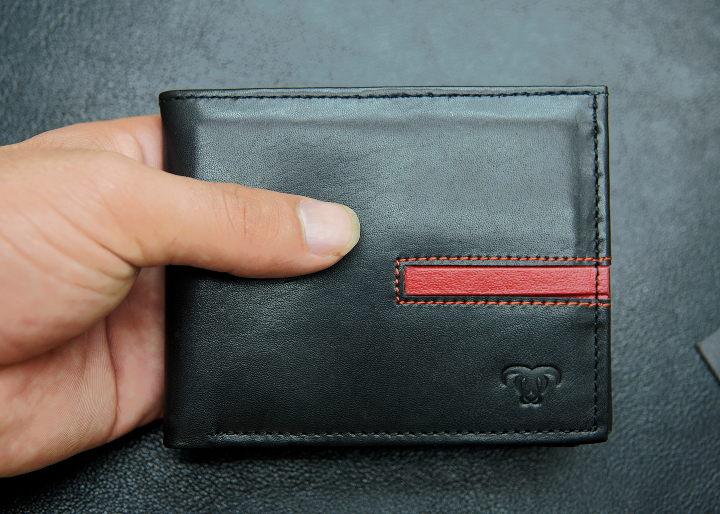 Luxury black leather wallet crafted for durability and convenience