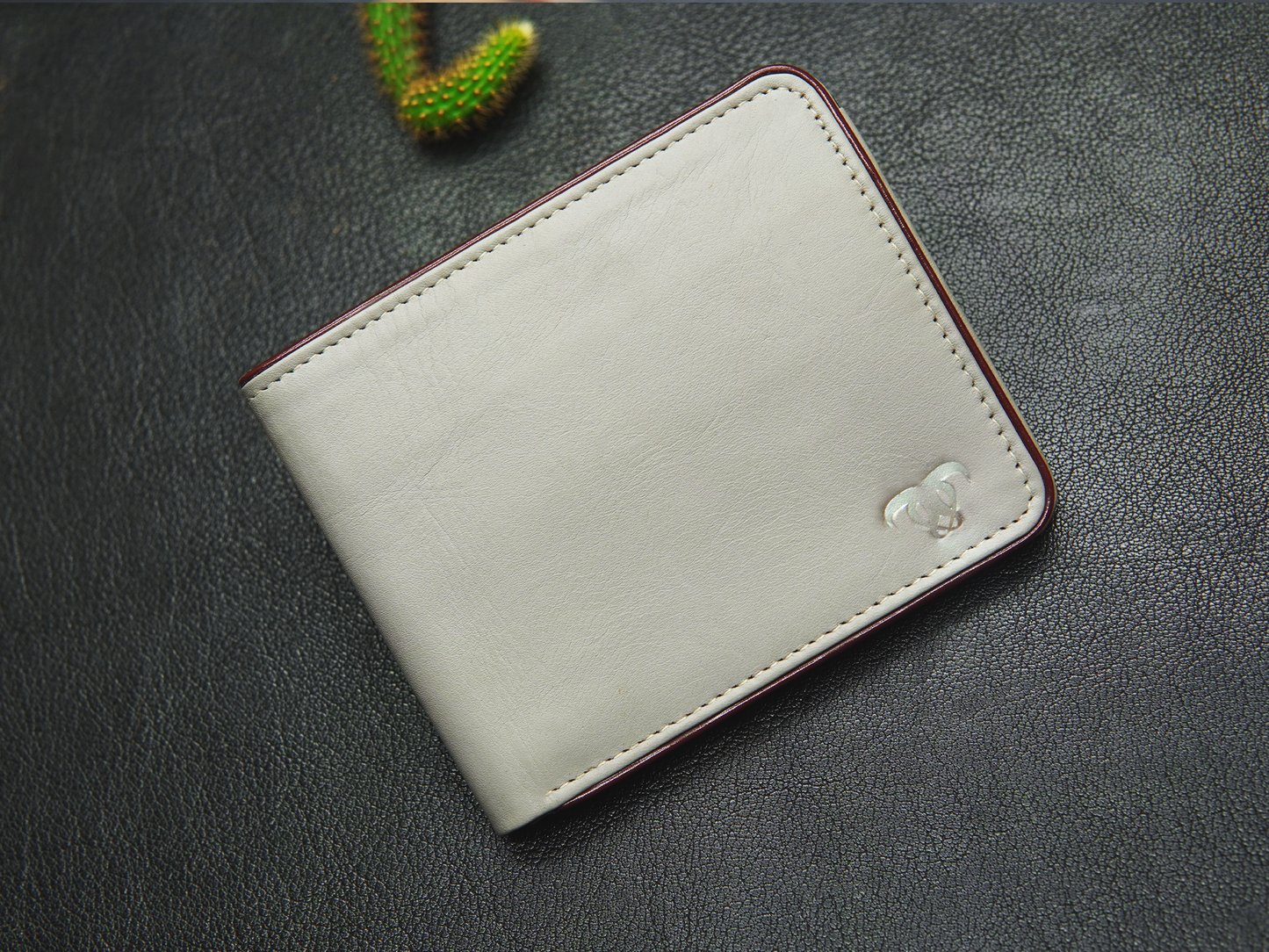 Offwhite Bifold leather wallet