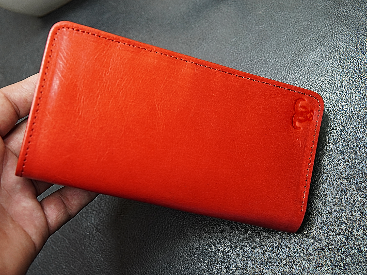premium Red leather wallet for men and women