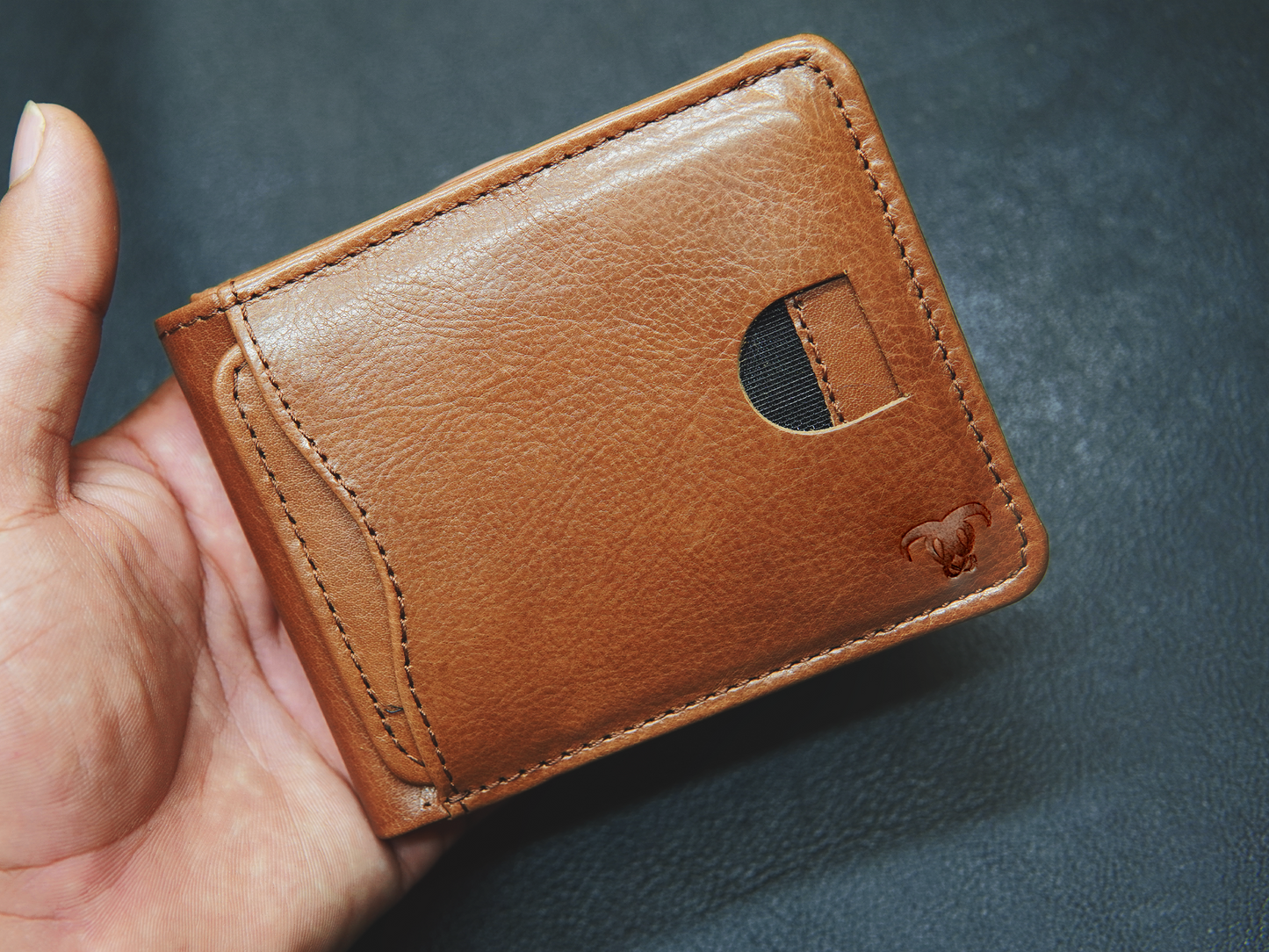 Removable mini card holder from FlexiFold wallet having 3 card slots and 1 photo ID window