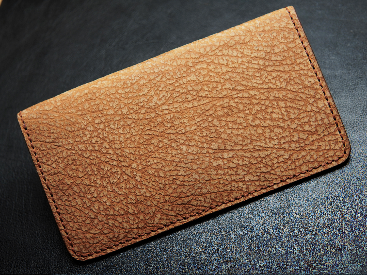 Back view of handmade brown leather ladies clutch wallet – compact and timeless