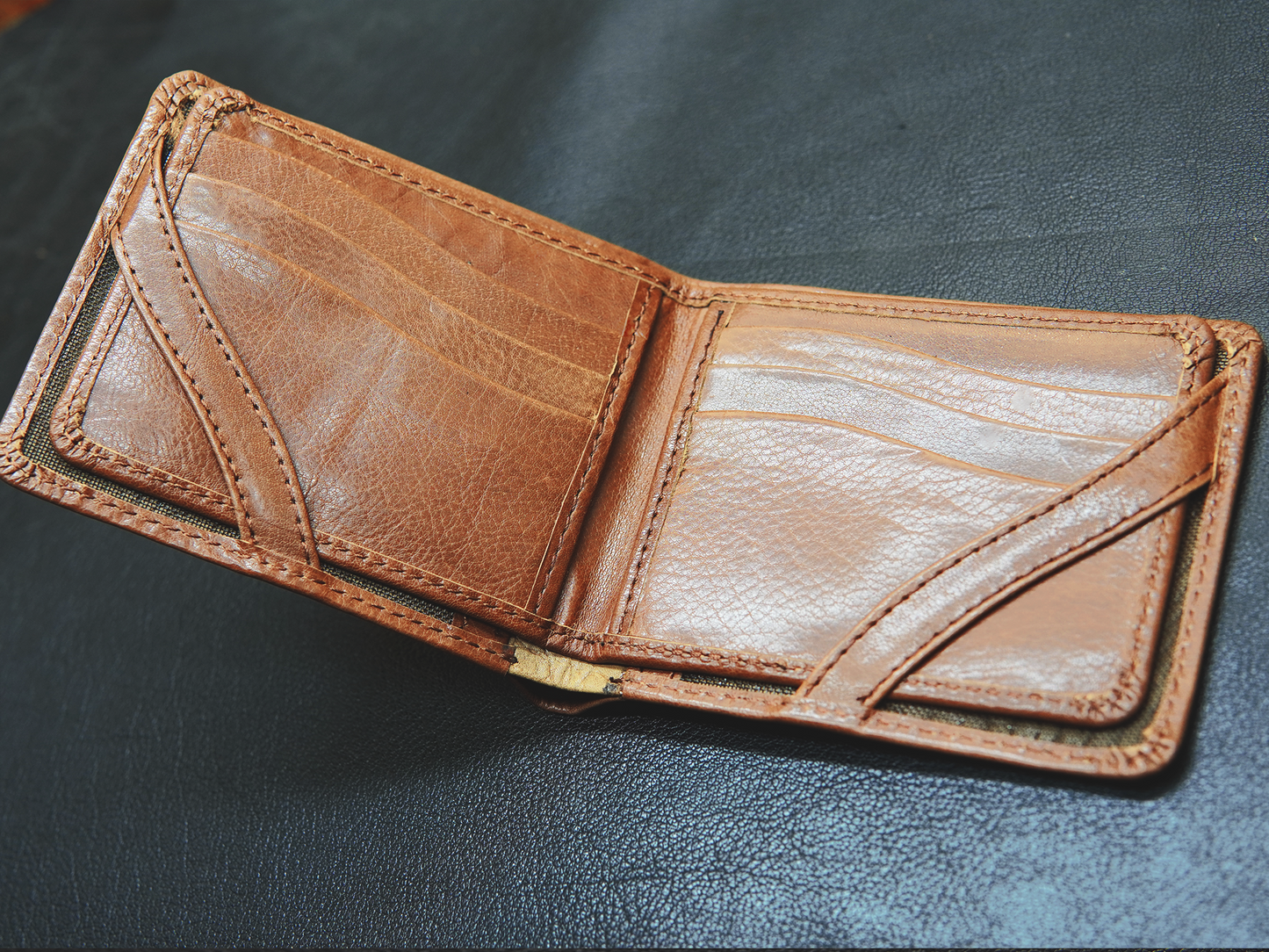 brone bifold leather wallet