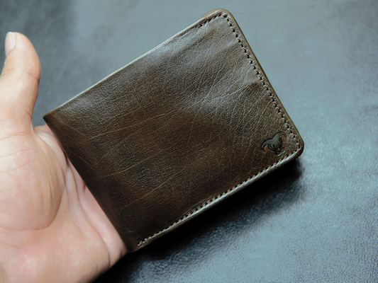 Premium leather wallet with card storage and stitched finish