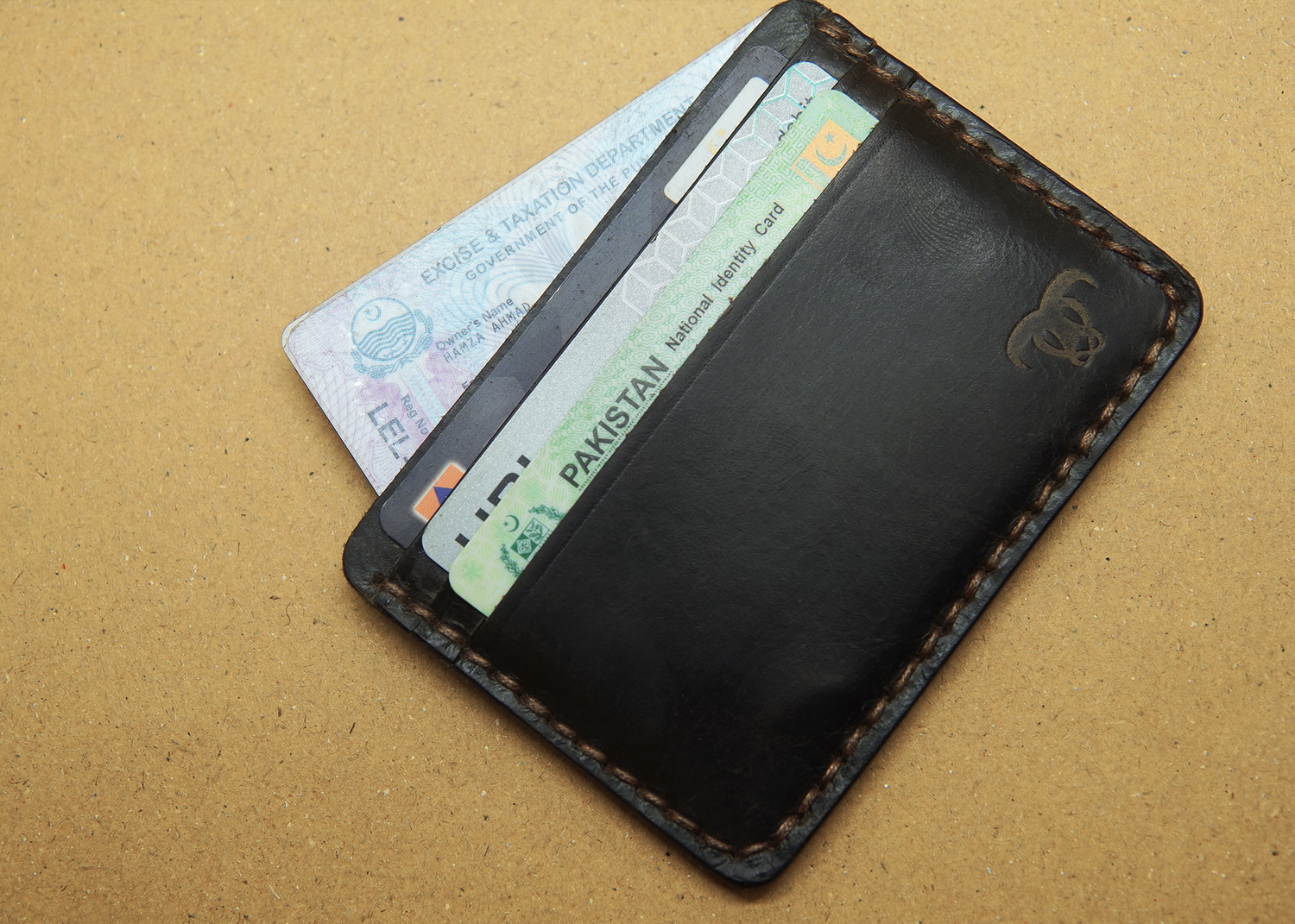 Luxury slim leather card holder for daily use.