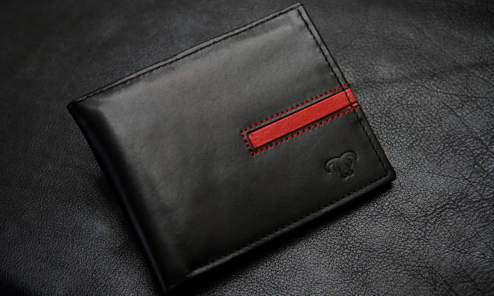 Premium black wallet with high-quality leather and multiple slots

