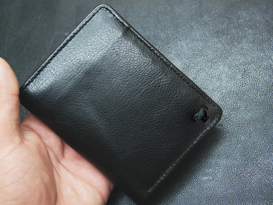 Premium Black bifold leather wallet
