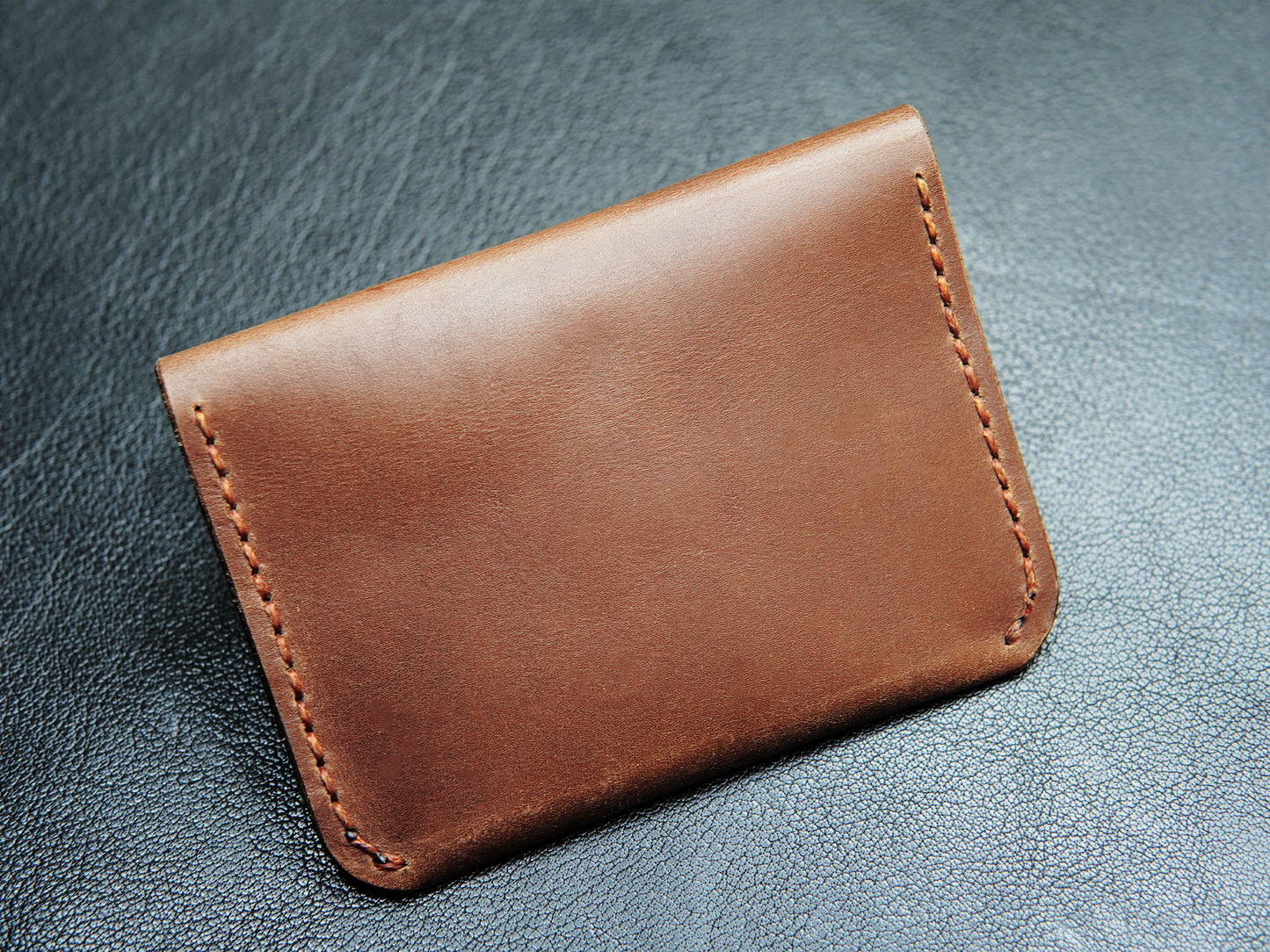 Back view of  brown  leather wallet 