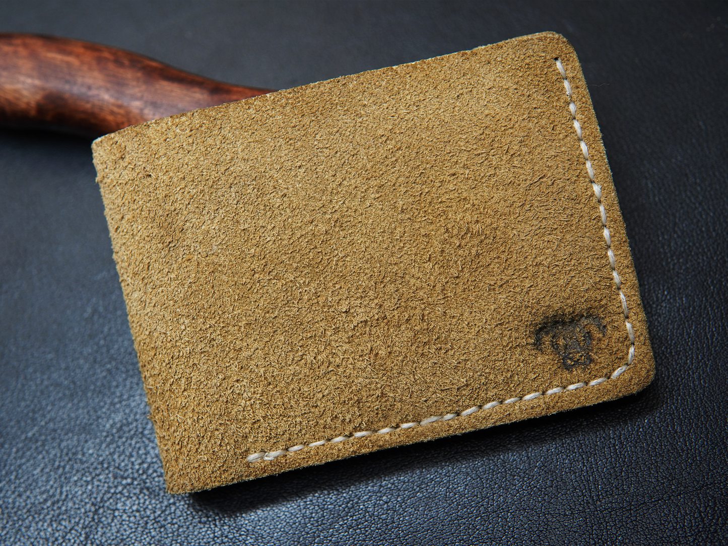 Brown handmade  leather wallet