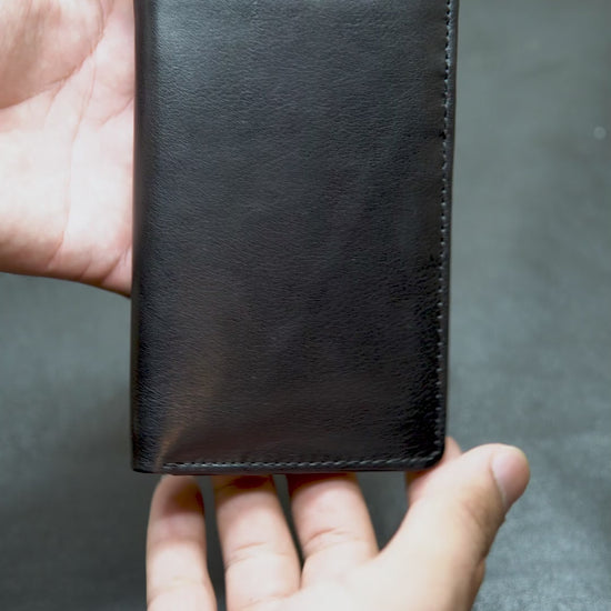 Black leather wallet